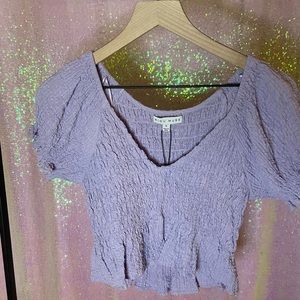 NWT Lavender Crinkle Top